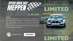 SPEED Event Meppen 24.08.2025 Rennen 2. Fahrerticket