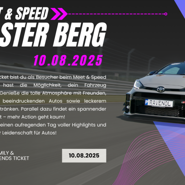 SPEED Event Bilster Berg 10.08.2025 Family &amp; Friends Ticket